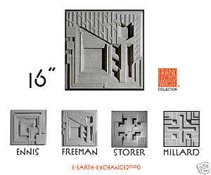 Frank Lloyd Wright FREEMAN HOUSE BLOCK PLAQUE 16 Tile  