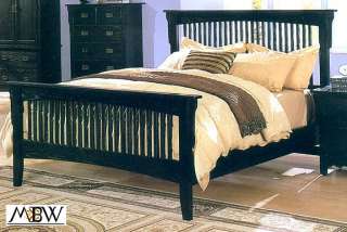 Oak Mission Style Open Slat California King Bed  