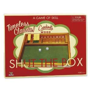  Cardinal Games Shut The Box Wood Retro Game: Toys & Games