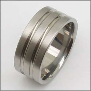 Dome New Mens polished Titanium Engagement Ring Promise Wedding Band 