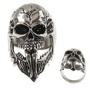    316L CASTING STAINLESS STEEL SKULL RING WIDTH: 40mm: Jewelry