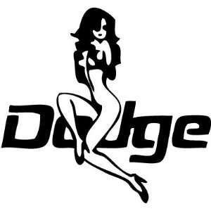    Dodge Sexy Girl Logo 5 Inch White Decal Sticker: Everything Else