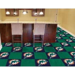   Exclusive By FANMATS NFL   Miami Dolphins Carpet Tiles: Home & Kitchen