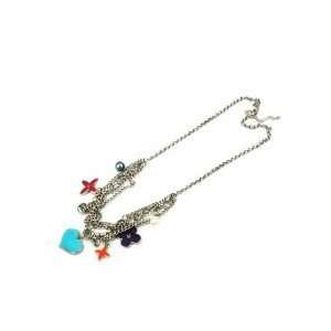 Louis Vuitton Beautiful & Colorful Charms & Pearls Necklace Faux