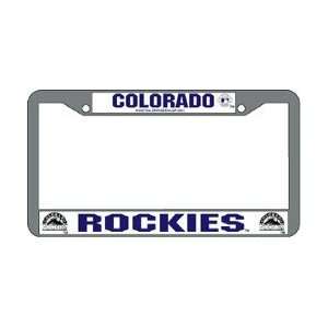    Colorado Rockies Chrome License Plate Frame: Sports & Outdoors