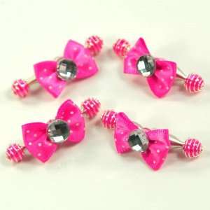   Girls Bow Shaped with imitation gem Hair Clip (4120 2) Toys & Games