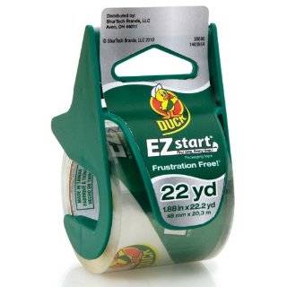    Inch by 22.2 Yard EZ Start Carton Sealing Tape with Dispenser, Clear