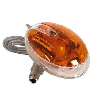  3 Button PS/2 Crystal Beetl Ball Mouse (Translucent Orange 
