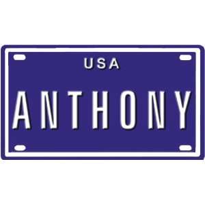  Anthony USA mini metal embossed license plate name for bikes 