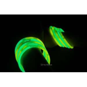   BI COLORED GREEN/YELLOW Glow Bracelets with FREEBIES: Toys & Games
