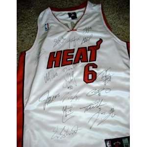   Heat Team Signed Jersey   Autographed NBA Jerseys: Sports & Outdoors