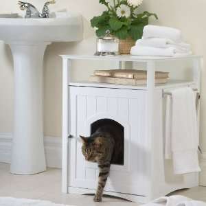  Cat Washroom in White