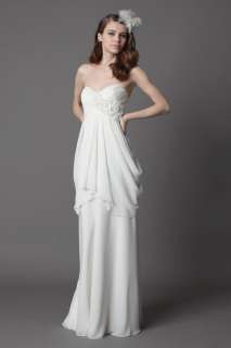   Chiffon Beach Wedding Dress Bridal Gown New Size Free Cheap♥  