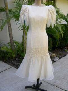DELL Original Ivory Lace, Organza Wedding Gown Sz12 NWT  