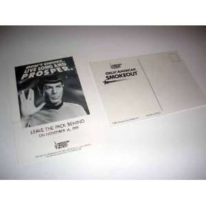  TREK Mr. Spock Promo American Cancer Society Postcard 
