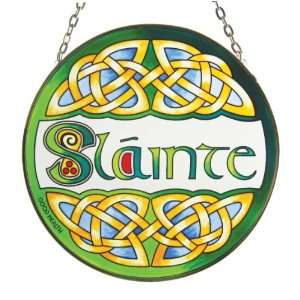  Slainte   Stained Glass Panel: Home & Kitchen