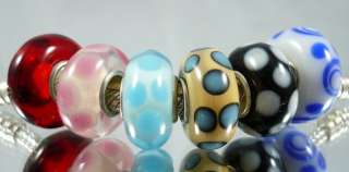 AUTHENTIC MURANO GLASS EUROPEAN BEADS SILVER Z123  