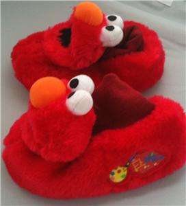 Toddler Baby Boys Sesame Street Elmo Furry Red Slipper House Shoes XL 