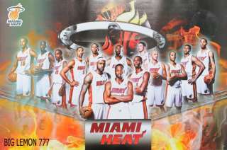 MIAMI HEAT Basketball Team Poster #1 23.4x34.5  