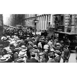 Crowd on Wall Street before Trinity Church, New York City c. 1911   16 
