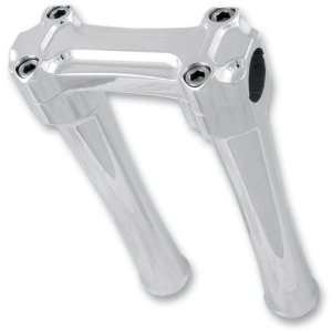 Alloy Art Bone Bar Clamps with 8in. Riser for 1in. Handlebars   Chrome 