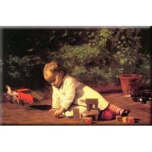   at Play 16x10 Streched Canvas Art by Eakins, Thomas