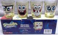 SPONGEBOB SQUAREPANTS 4 Piece 1.5 oz SHOT GLASS BOXED SET  