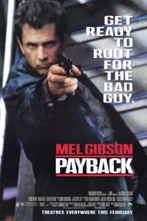 THE PATRIOT & PAYBACK MOVIE POSTER MEL GIBSON 27x40 s  