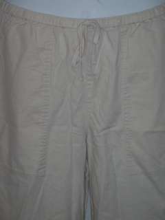 Chicos Design linen pants suit shirt size 2 12 14  