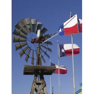  Old Water Pump and Texas State Flags, Amarillo, Texas 