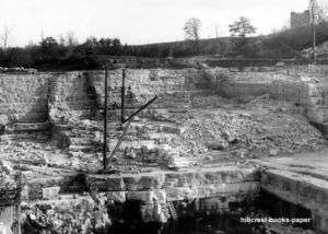 Building stone quarry Wauwatosa WI Wisconsin photo 1899  