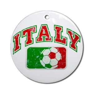   (Round) Italy Italian Soccer Grunge   Italian Flag: Everything Else