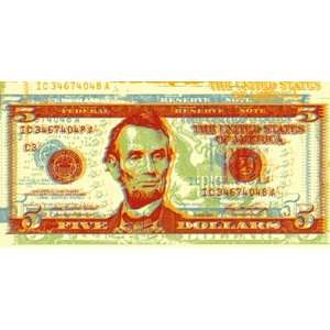  Five Dollar Bill by Dustin Chambers 39x20 Toys & Games