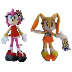  Sonic the Hedgehog 16 Plush Set of 2 / Includes: Amy Rose 