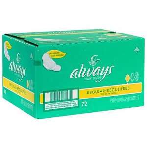  Always Ultra Thin Regular Pads with Flexi Wings, 72 Count 