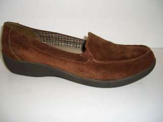 EASY SPIRIT Brown Suede Womens Loafers Shoes Size 6W  