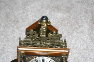Vintage Dutch Zaandam Zaanse Wall Chime Clock Warmink Holland  