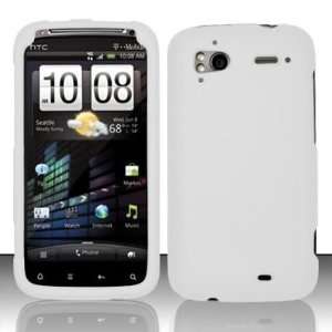 VMG HTC Sensation Hard 2 Pc Case Cover   White Hard 2 Pc Plastic Snap 