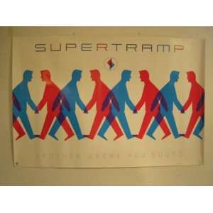   Super Tramp Supertramp Red and Blue People Walk Poster