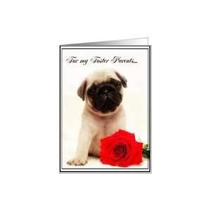  Happy Anniversary Foster Parents Pug puppy Card: Health 