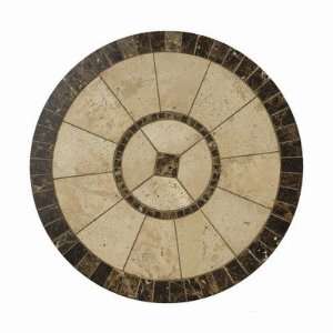  Round Top in Travertine and Marble Natural Stone Patio, Lawn & Garden