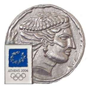    Athens 2004 Olympics Ancient Coin of Olympia Pin