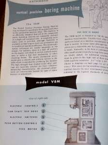 Vtg Wadell Equipment Co Catalog Vertical Boring Machine  