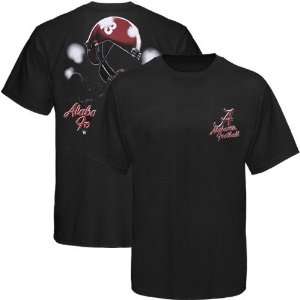 Bama Crimson Tide Tee Shirt  Alabama Crimson Tide Black Helmet In Air 