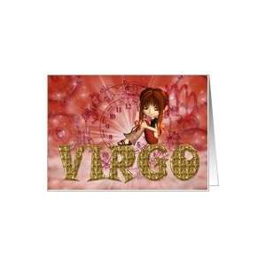  Virgo Birthday Card cute little girl Card Health 