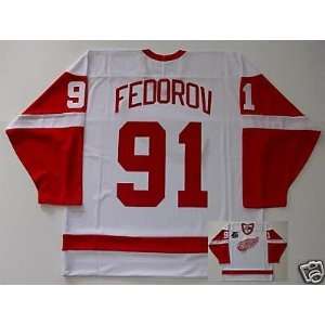  SERGEI FEDOROV Detroit Red Wings HOME Jersey 75th PATCH 