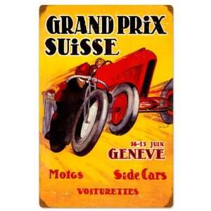  Swiss Grand Prix Automotive Vintage Metal Sign   Garage 