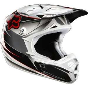  Fox V2 Race Helmet   Black: Sports & Outdoors