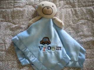 Circo Tan Bear Vroom Blue Car Security Blanket Lovey Plush Baby Boy 