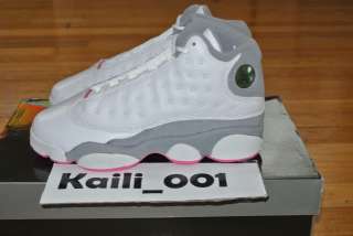 Girls Nike Air Jordan 13 GS Retro Pink Lemonade XIII Cement Concord 